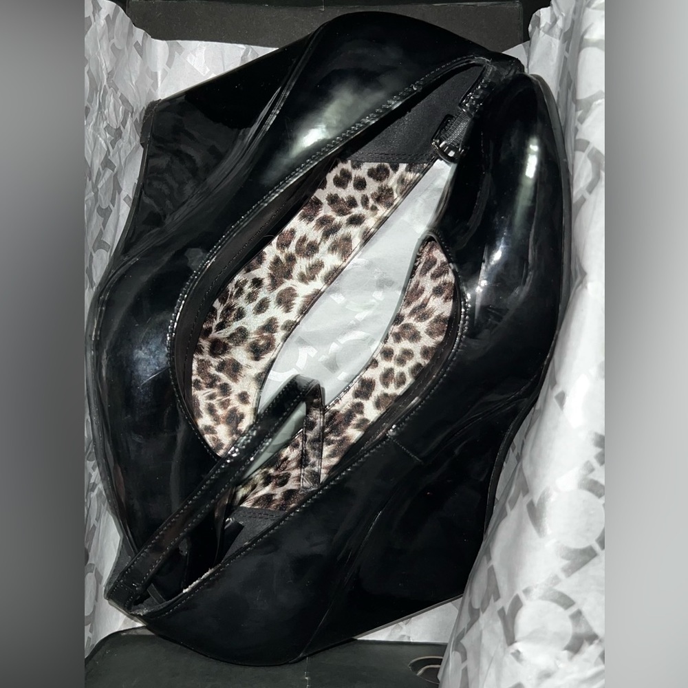 Kenneth Cole Patent Leather Wedge Heels